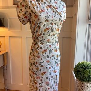 Vintage Floral Print Dress Size Large